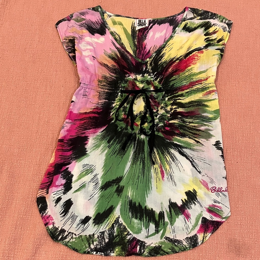 Billabong small Women's cotton Floral sleeveless tunic Blouse